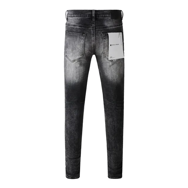 Purple Brand Calça Jeans Preta Lavada Slim-Fit Distressed 16
