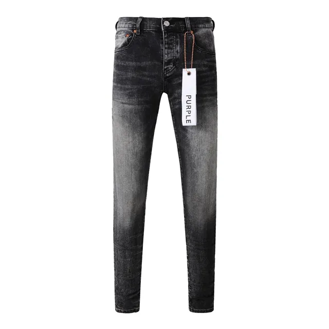 Purple Brand Calça Jeans Preta Lavada Slim-Fit Distressed 17
