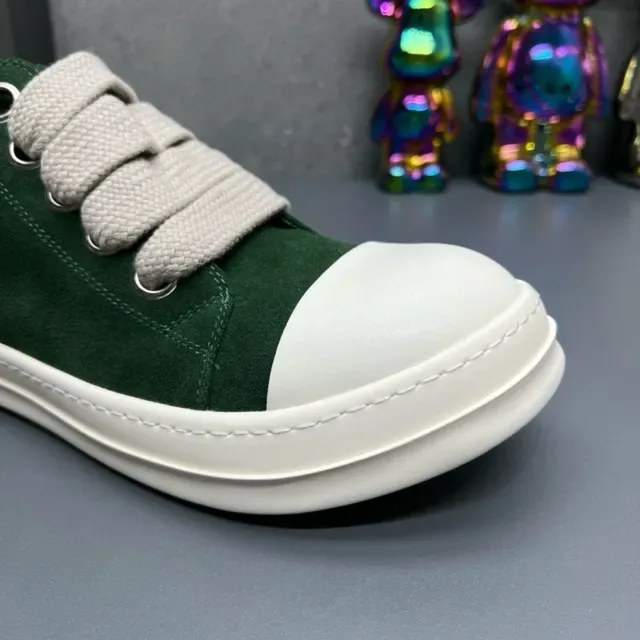 Rick Owens DRKSHDW Geobasket हरी मोरी स्ट्रैप-लेस लाइफस्टाइल स्नीकर 3