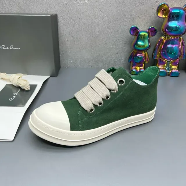 Rick Owens DRKSHDW Geobasket हरी मोरी स्ट्रैप-लेस लाइफस्टाइल स्नीकर 5