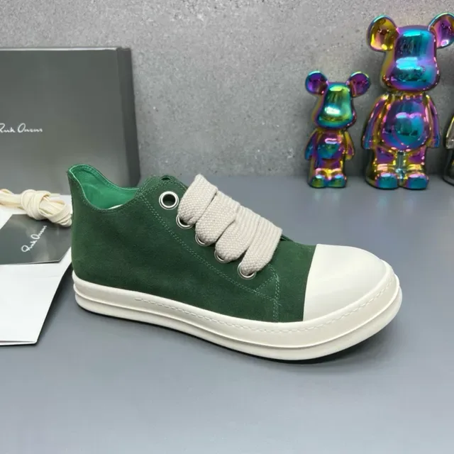 Rick Owens DRKSHDW Geobasket हरी मोरी स्ट्रैप-लेस लाइफस्टाइल स्नीकर 6
