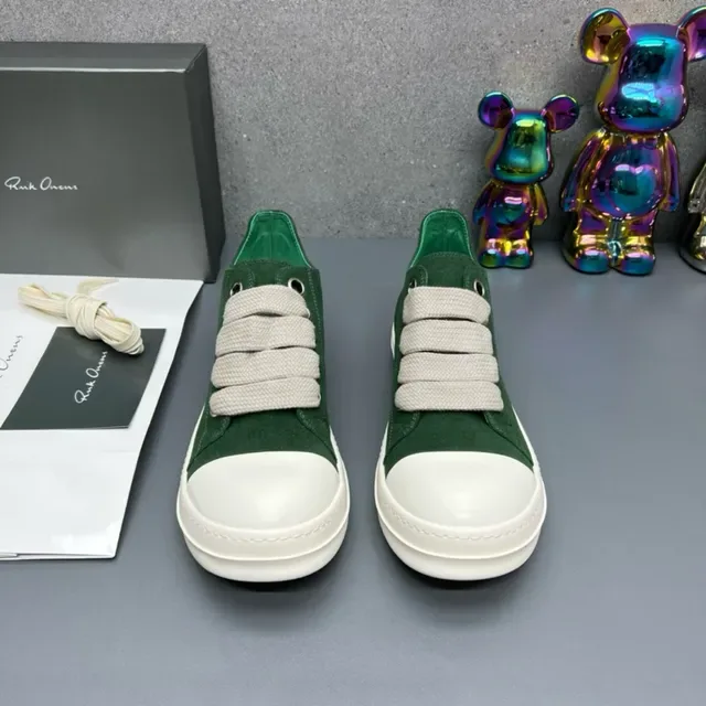 Rick Owens DRKSHDW Geobasket हरी मोरी स्ट्रैप-लेस लाइफस्टाइल स्नीकर 7