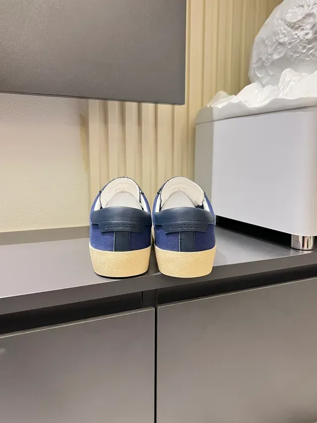 Saint Laurent Canvas 刺绣 Logo Navy Lifestyle 运动鞋 2