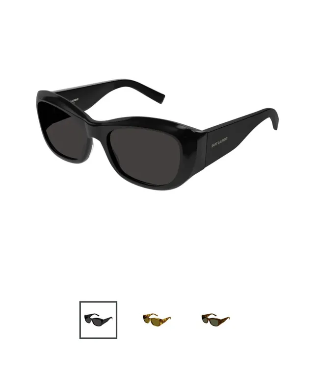 Saint Laurent SL 207 Tortoiseshell Oversized Rectangular Sunglasses 2