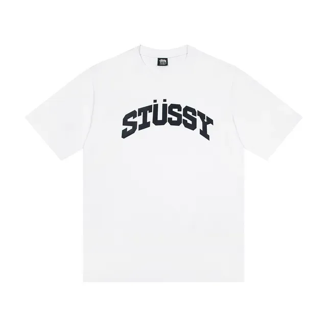 Stussy Stock Logo आर्च प्रिंट टी-शर्ट 3