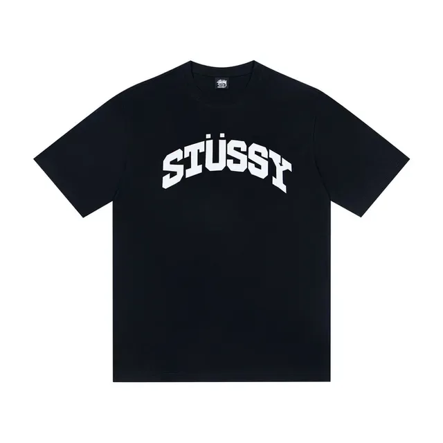 Stussy Stock Logo आर्च प्रिंट टी-शर्ट 5
