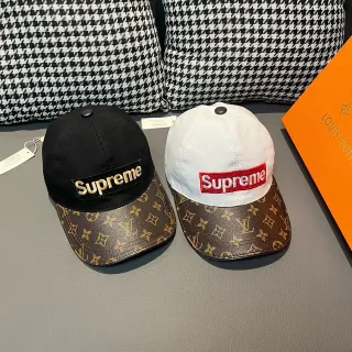 Supreme Box Logo Black Brown Structured Six-Panel Embroidered Baseball Cap
