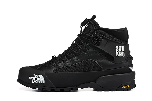 The North Face حذاء مشي بني بيج عالي الرقبة متين 3