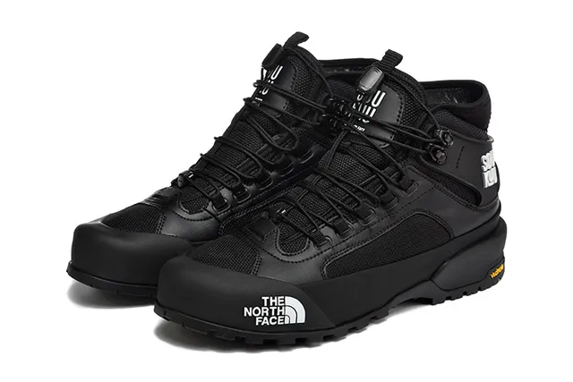 The North Face حذاء مشي بني بيج عالي الرقبة متين 5