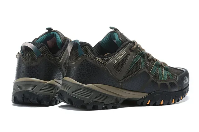 The North Face Ultra III أسود رمادي منخفض القطع حذاء المشي لمسافات طويلة شبكي-صناعي هجين أعلى سنيكرز 11