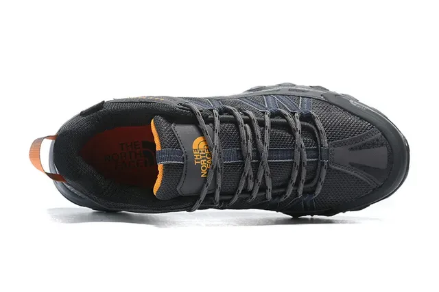 The North Face Ultra III أسود رمادي منخفض القطع حذاء المشي لمسافات طويلة شبكي-صناعي هجين أعلى سنيكرز 18