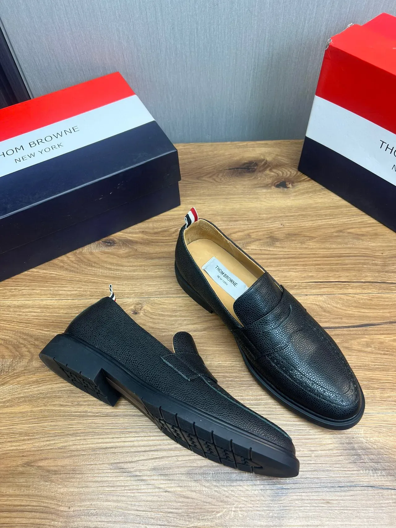 Thom Browne Penny Loafer কালো দানেদার চামড়া লোফার 5