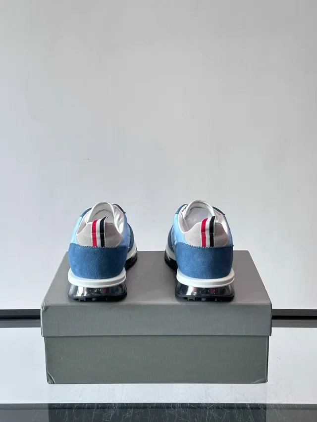 Thom Browne Quilted Blue Suede Air-Cushion Lifestyle Sneakers 3