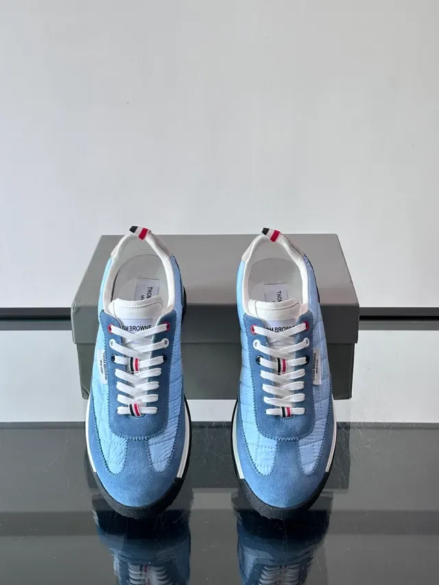 Thom Browne Quilted Blue Suede Air-Cushion Lifestyle Sneakers 4