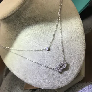 Tiffany & Co. HardWear Pavé Knot डबल-लेयर माला