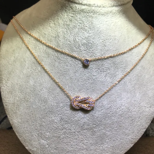 Tiffany & Co. HardWear Pavé Knot डबल-लेयर माला 2