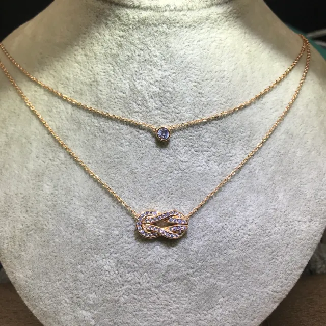 Tiffany & Co. HardWear Pavé Knot डबल-लेयर माला 3