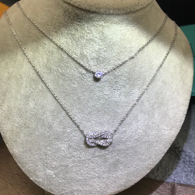Tiffany & Co. HardWear Pavé Knot डबल-लेयर माला 4