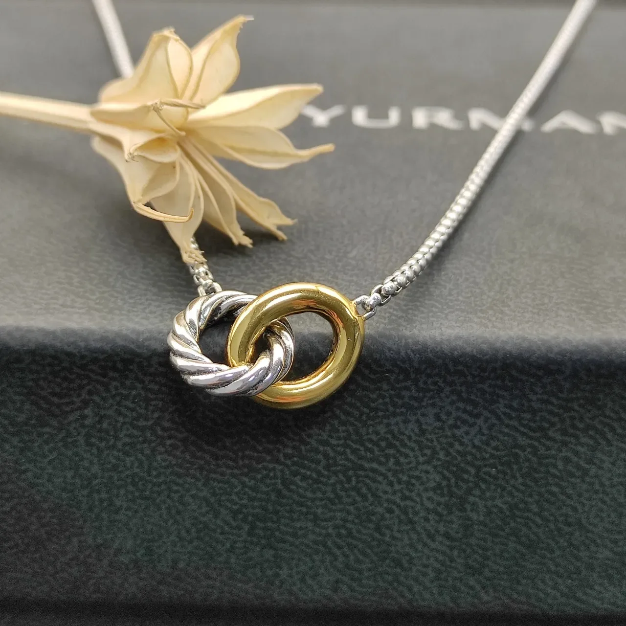 Tiffany & Co. HardWear Two-Tone Twisted Ring Necklace 3
