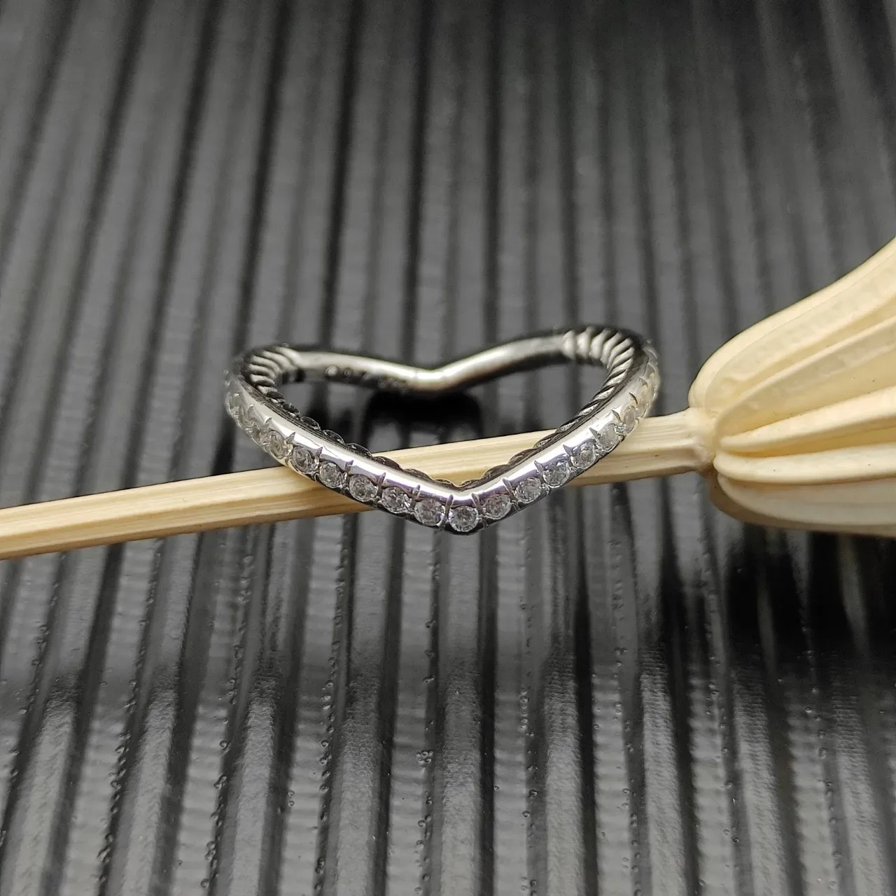Tiffany & Co. فضة شفاف Twisted Rope Band Pavé-Set Round Diamonds خاتم 2