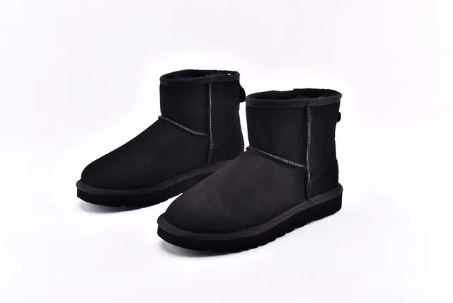 UGG Black Shearling-Lined Suede Upper Snow Boots 2