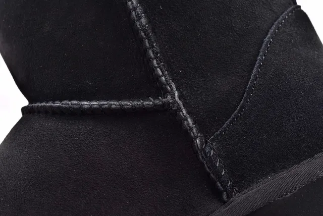 UGG Black Shearling-Lined Suede Upper Snow Boots 4