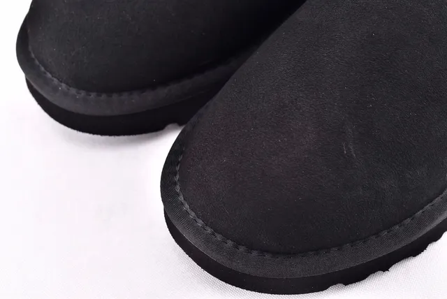 UGG Black Shearling-Lined Suede Upper Snow Boots 10