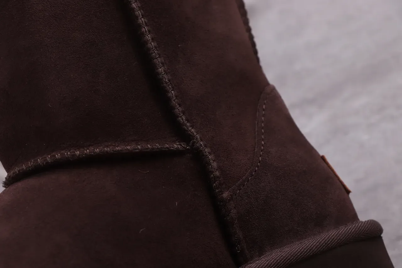 UGG 棕色黑色麂皮羊毛里膝靴 5