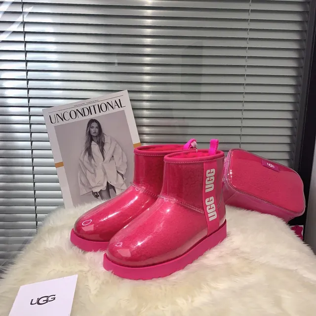 UGG Classic Mini Transparent Pink Snow Boots 2