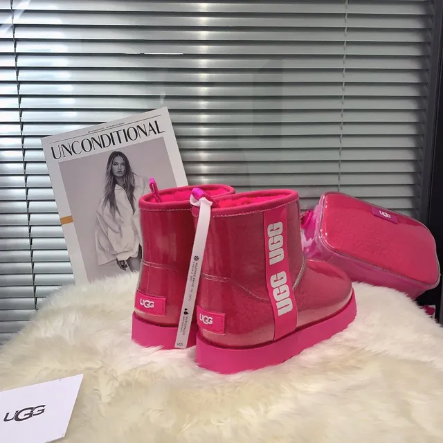 UGG Classic Mini Transparent Pink Snow Boots 4