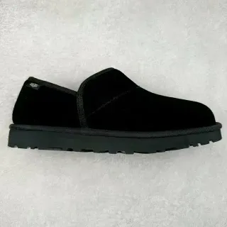 UGG Tasman Black Plush Velvet Upper Slip-On Construction Casual Shoes