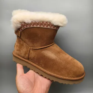 UGG Tasman Brown Suede Shearling-Lined Snow Boot