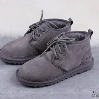 UGG Tasman Gray Suede Shearling-Lined Snow Boots