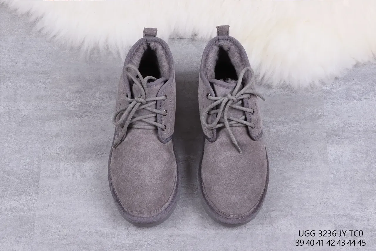 UGG Tasman ग्रे स्यूड शीयरलिंग-लाइन्ड स्नो बूट्स 9