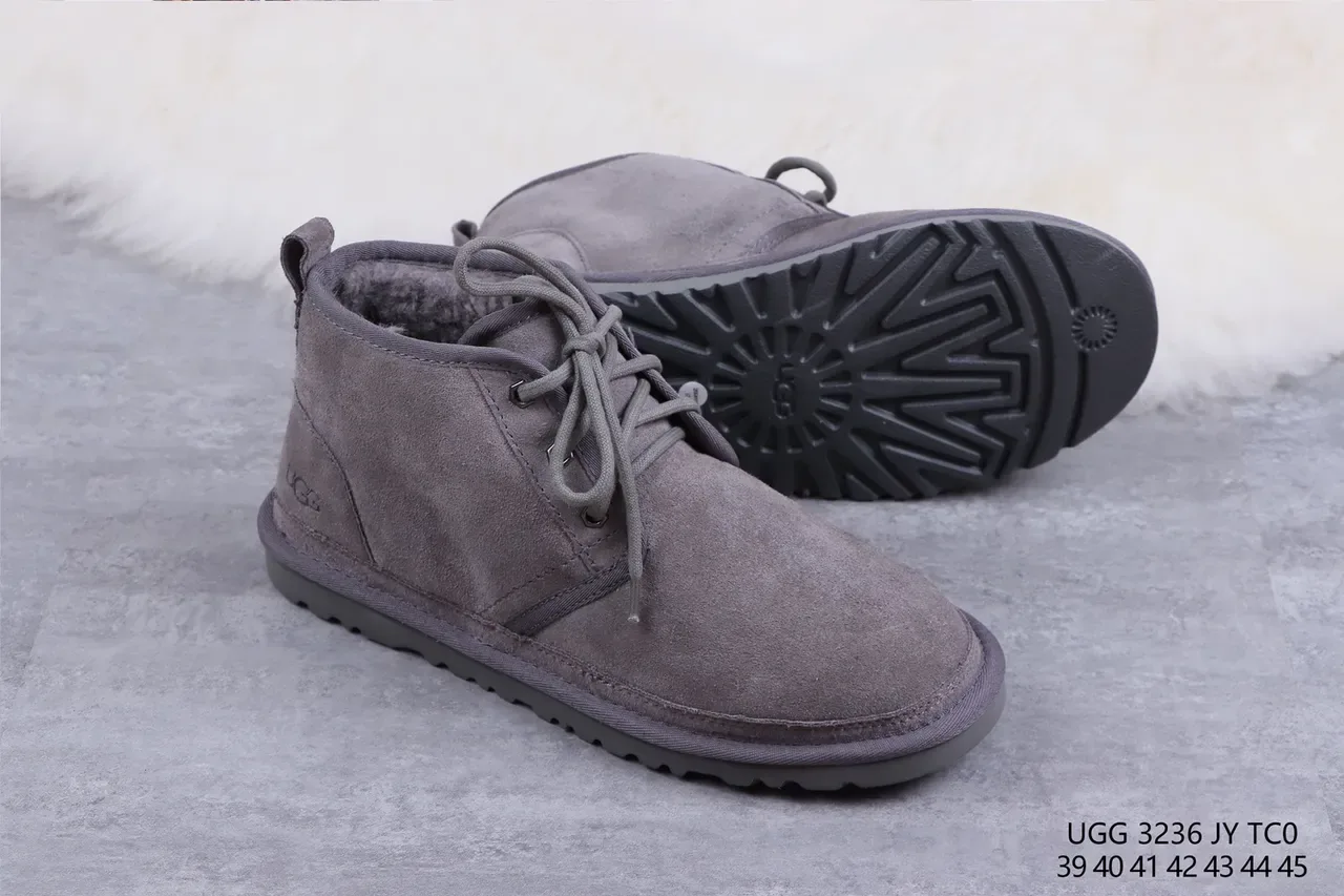 UGG Tasman ग्रे स्यूड शीयरलिंग-लाइन्ड स्नो बूट्स 10