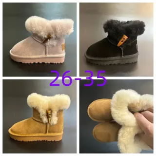 UGG Tasman 浅米色麂皮羊毛皮圈雪靴