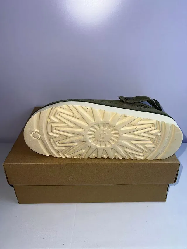 UGG Tasman 橄榄绿麂皮木屐 3