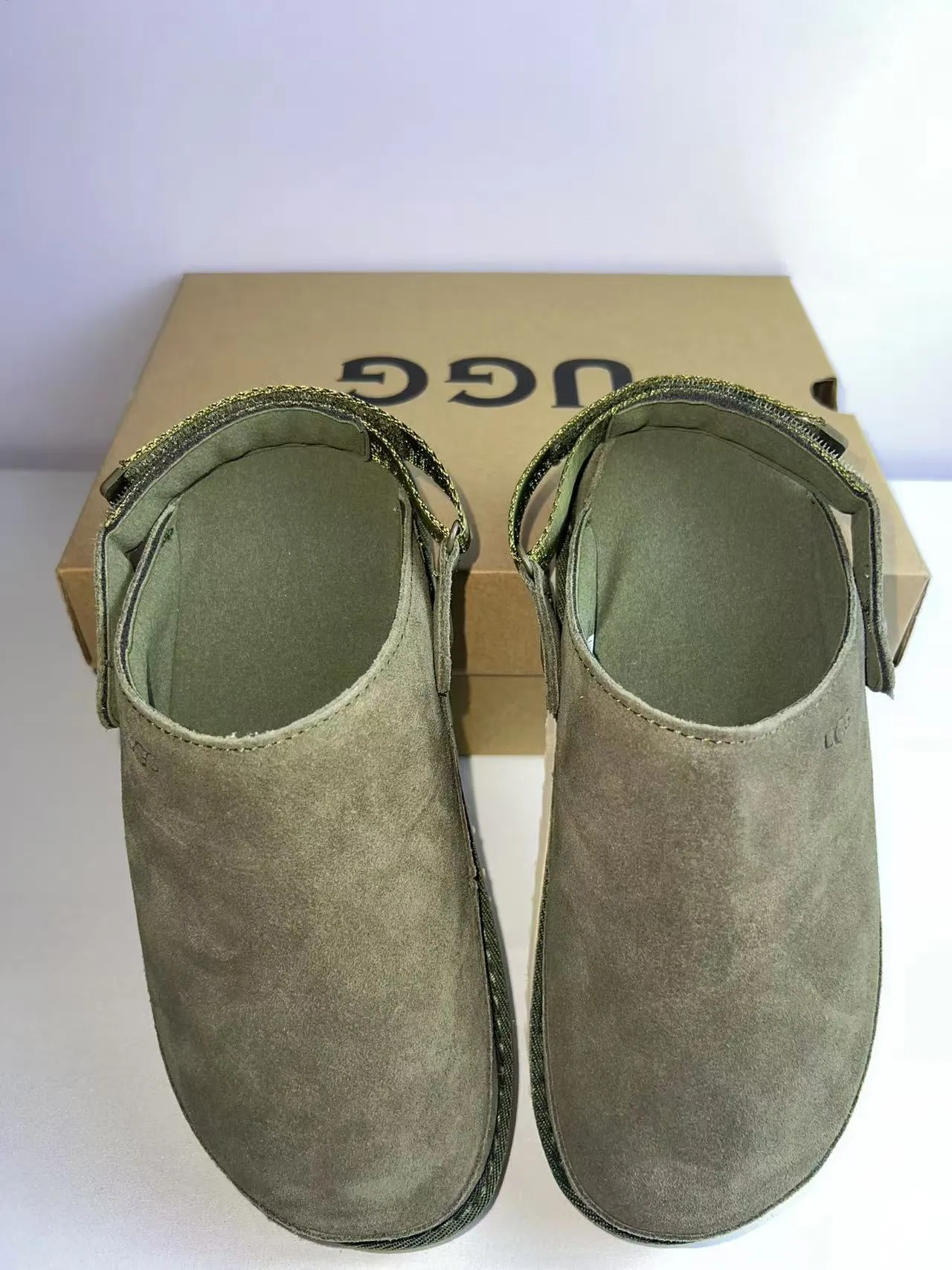 UGG Tasman 橄榄绿麂皮木屐 5