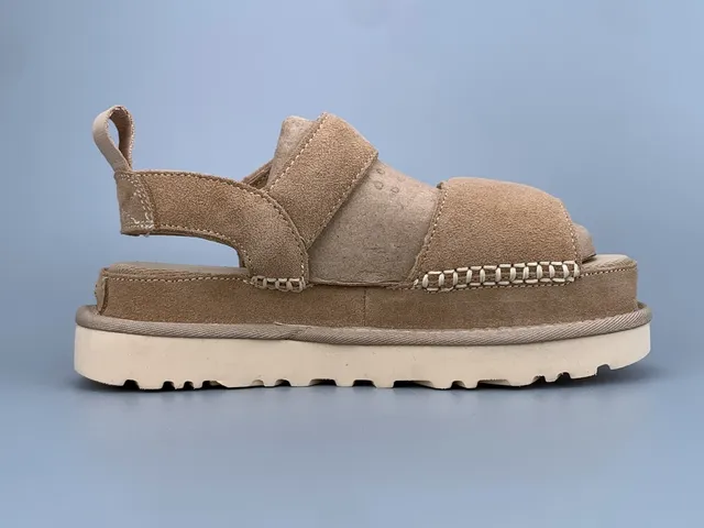 Sandales casuales à plateforme style Tasman en beige à double bride 3