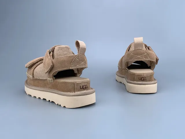 Sandales casuales à plateforme style Tasman en beige à double bride 6