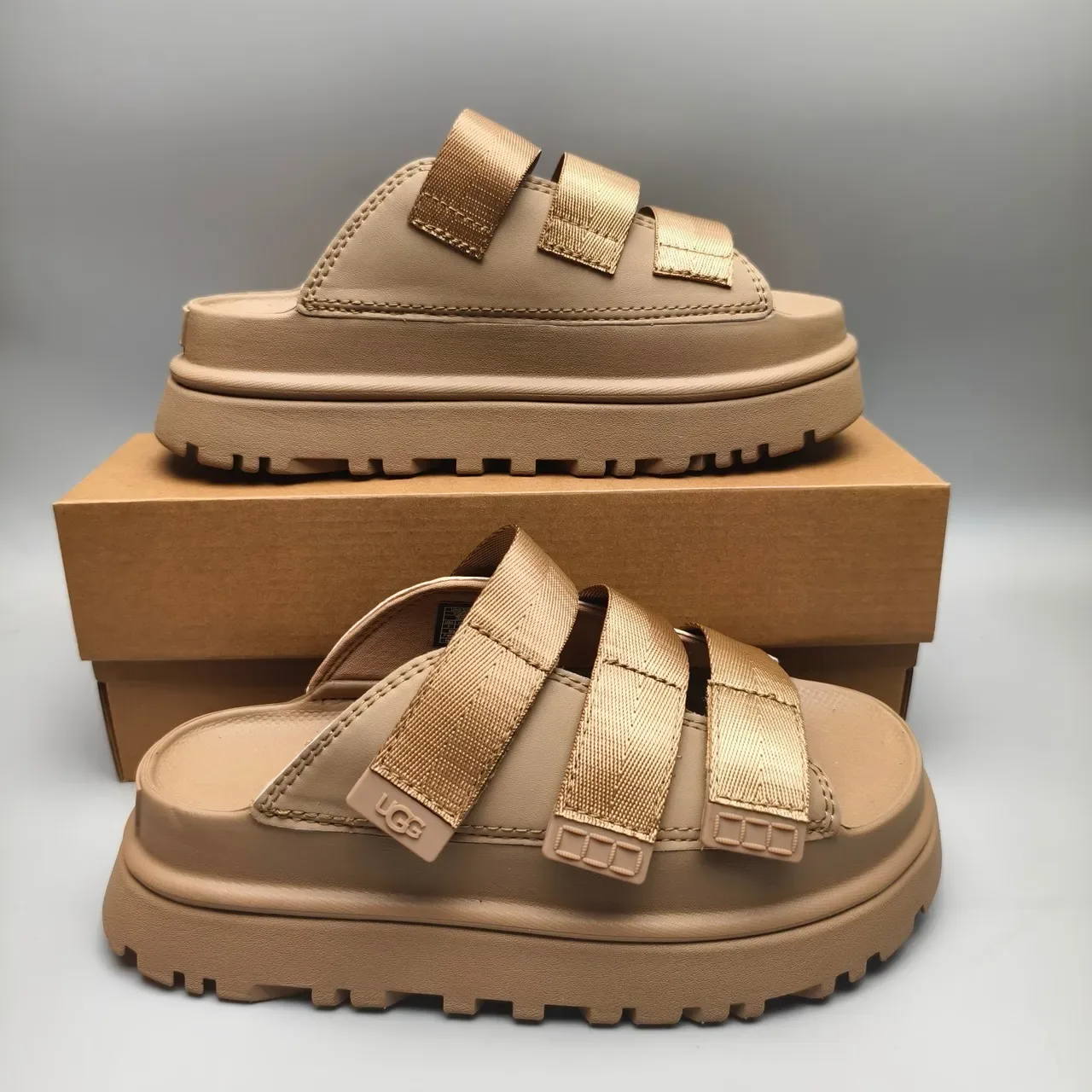 প্ল্যাটফর্ম স্লাইড চপ্পল UGG Tasman Tan 5