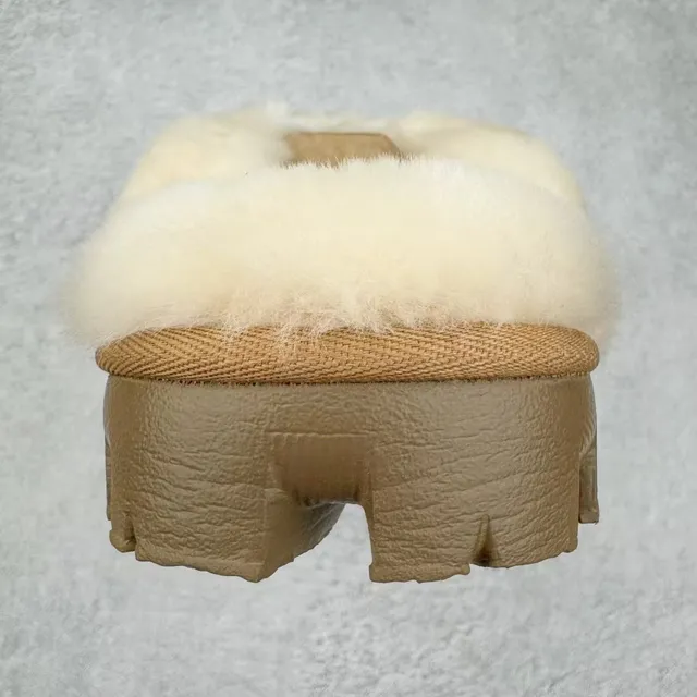 UGG Tasman Tan Piel de ante Forro de piel de cordero Suela con tacos Slippers 8