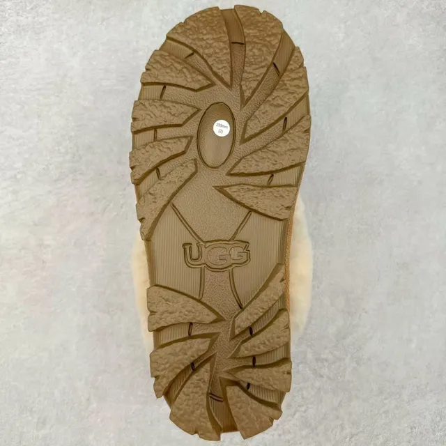 UGG Tasman Tan Piel de ante Forro de piel de cordero Suela con tacos Slippers 9