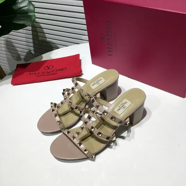 Valentino Rockstud Sandálias Gladiator Nude Studded 6