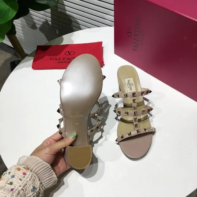 Valentino Rockstud Sandálias Gladiator Nude Studded 8