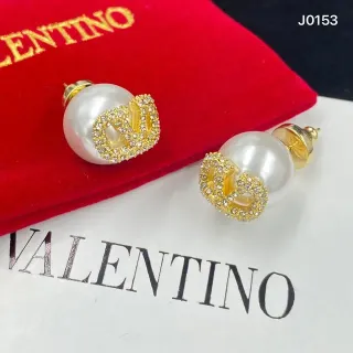 Valentino VLTN Crystal-Encrusted Pearl Stud Earrings
