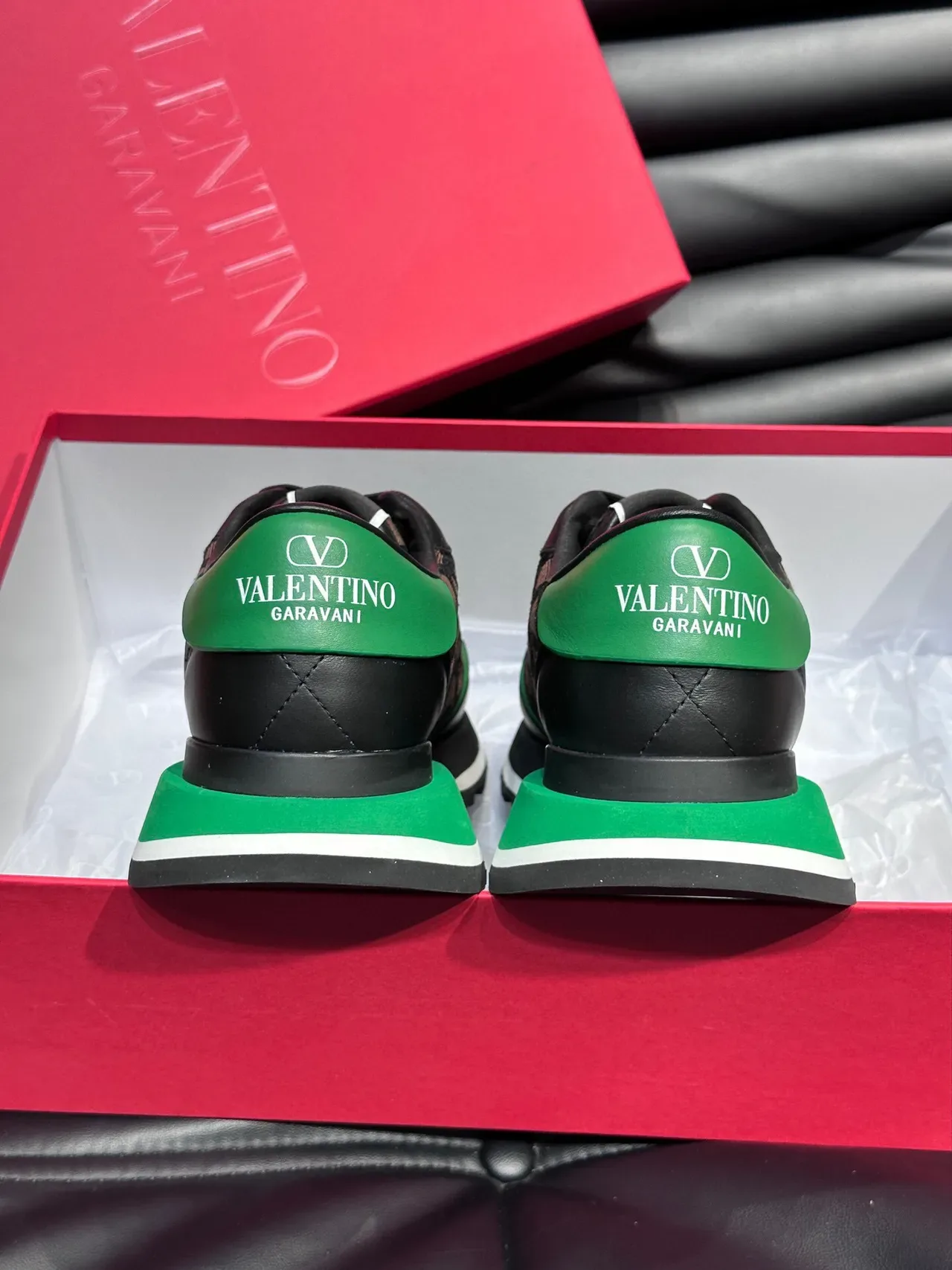 Valentino VLTN Runner সবুজ কালো Monogram Lifestyle Sneakers 8