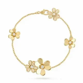 Van Cleef & Arpels Alhambra 五款元素 金镶钻石手链