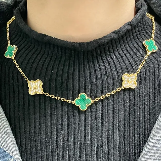 Van Cleef & Arpels Alhambra मलाशाइट पव डायमंड चारपत्ती क्लोवर हार 9