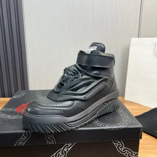 Versace Chain Reaction Black Medusa tênis lifestyle de cano alto